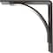 Ekena Millwork Morris Steel Bracket, Hammered Gray 3"W x 8"D x 8"H BKTM03X08X08MOHGY - alternate 5